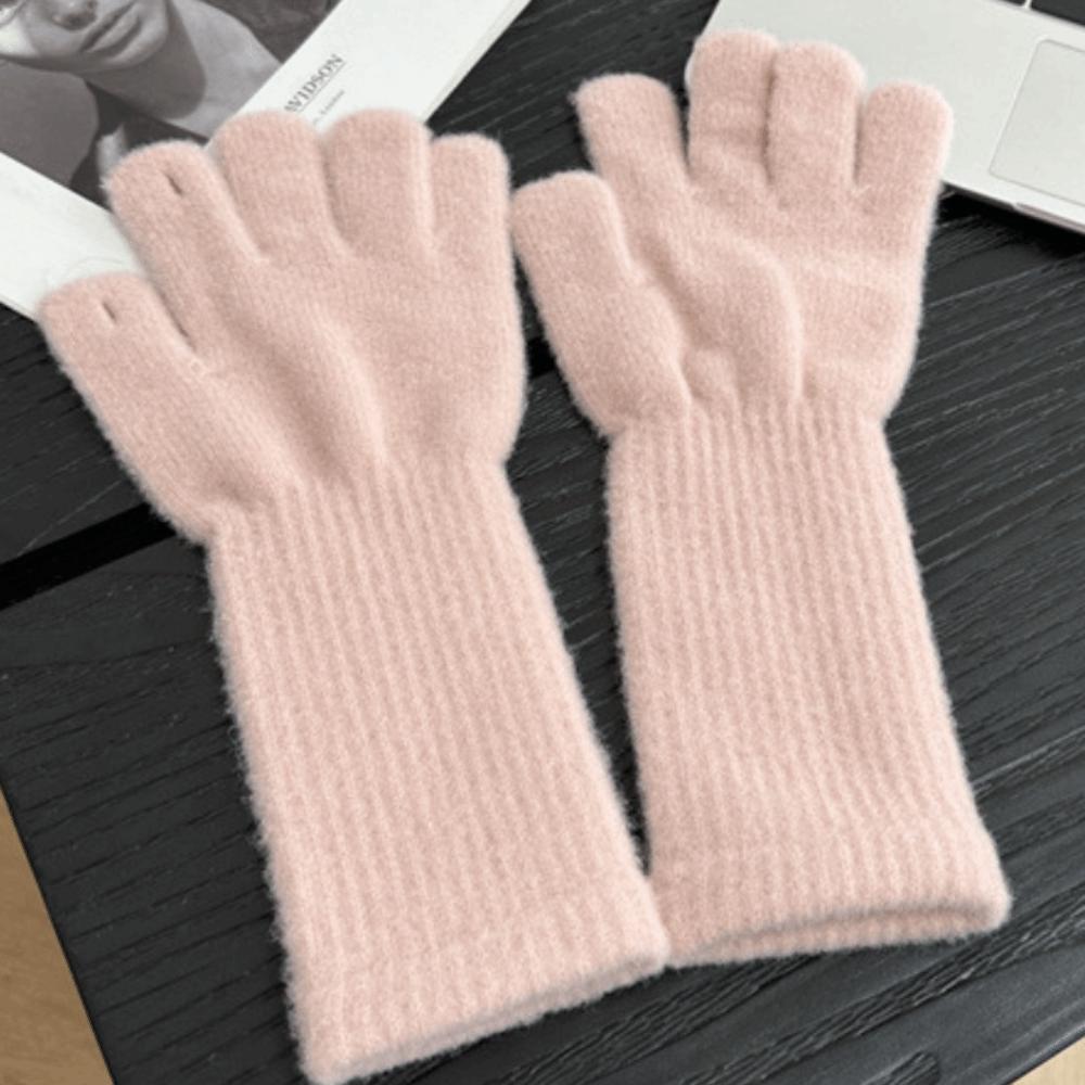 1 Pair Warm Insulation Knitted Glove Touchscreen Winter Glove Durable Warm Handwear Outdoor