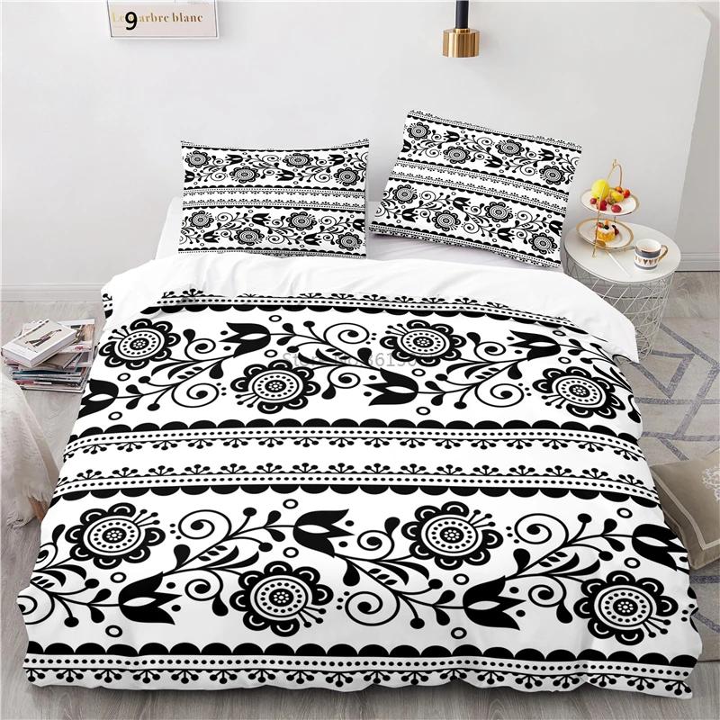 Fashion Nordic Printed 3d Bedding Set Duvet Cover Set Pillowcase Twin Full Queen King Size Bedclothes Bed Linen Drop Shipping