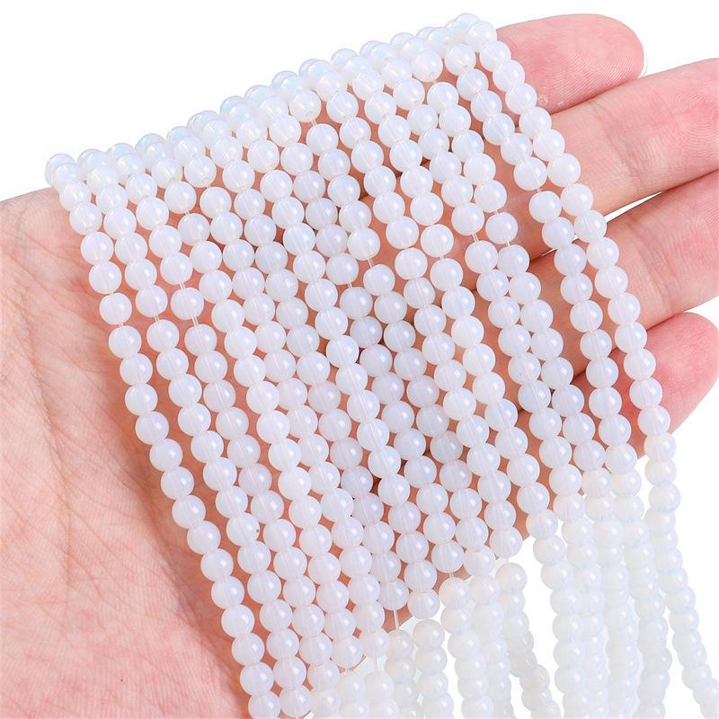 

4 мм имитация нефрита круглые бусины для самостоятельного изготовления украшений: Аксессуары для ожерелий и браслетов 4mm, Hole 1mm, Approx. 95 beads per strand