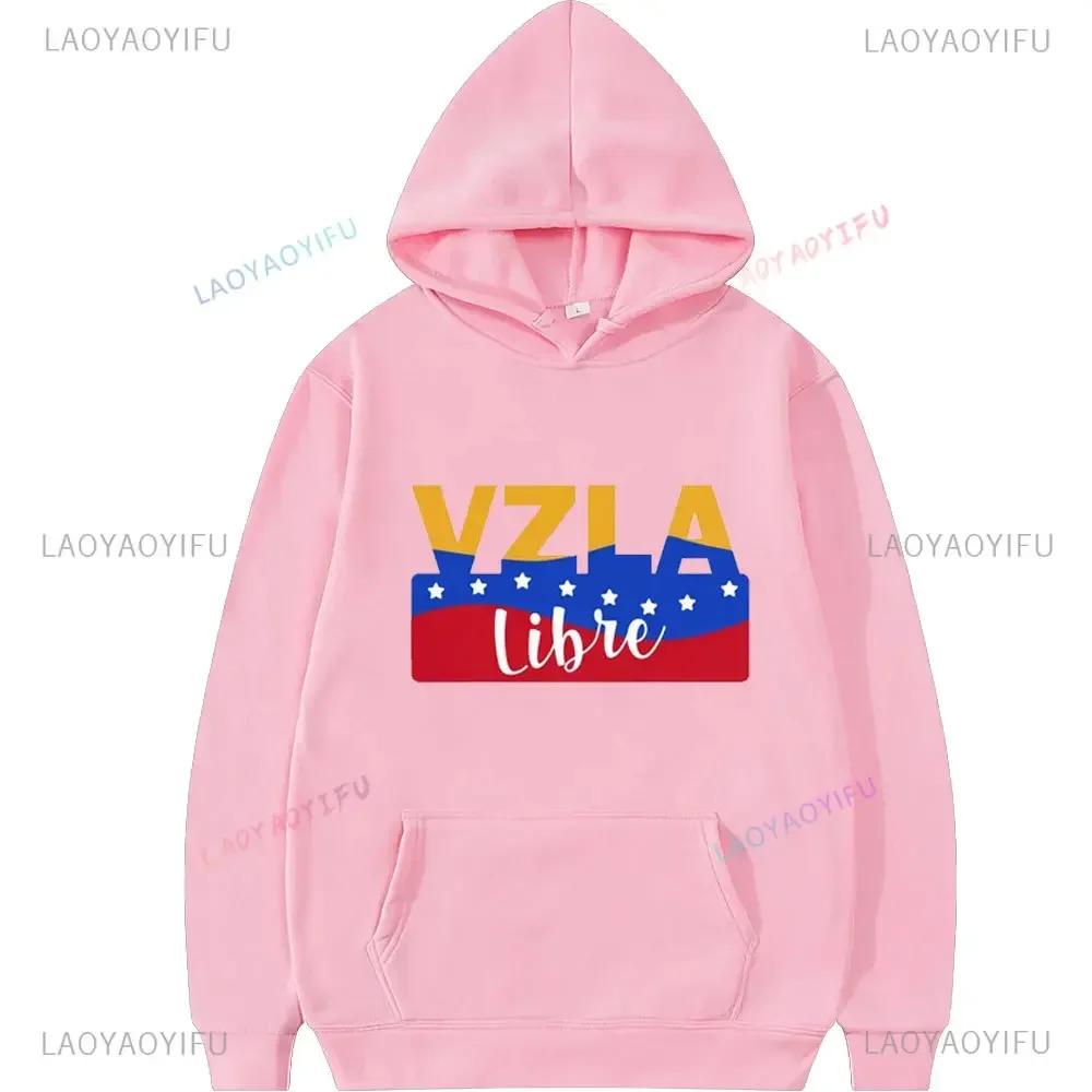 Venezuela Libre Sweatshirt Hasta El Final Con Venezuela Gift for Venezuelans Spring and Autumn Long Sleeve Men Pullovers