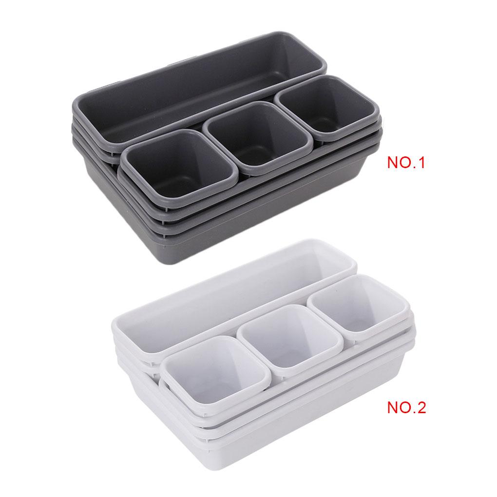 8Pcs Drawer Separate Organizer Free Combination Desk Drawer Storage Box