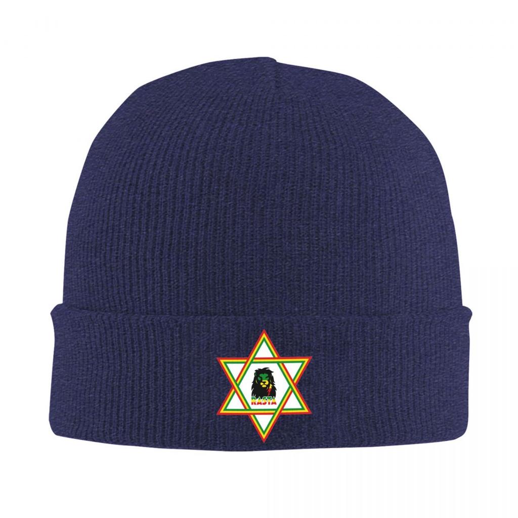 Rasta Lion Of Judah Star Of David Warm Knitted Cap Winter Knit Bonnet Hat Skullies Beanies Hip Hop Caps for Unisex