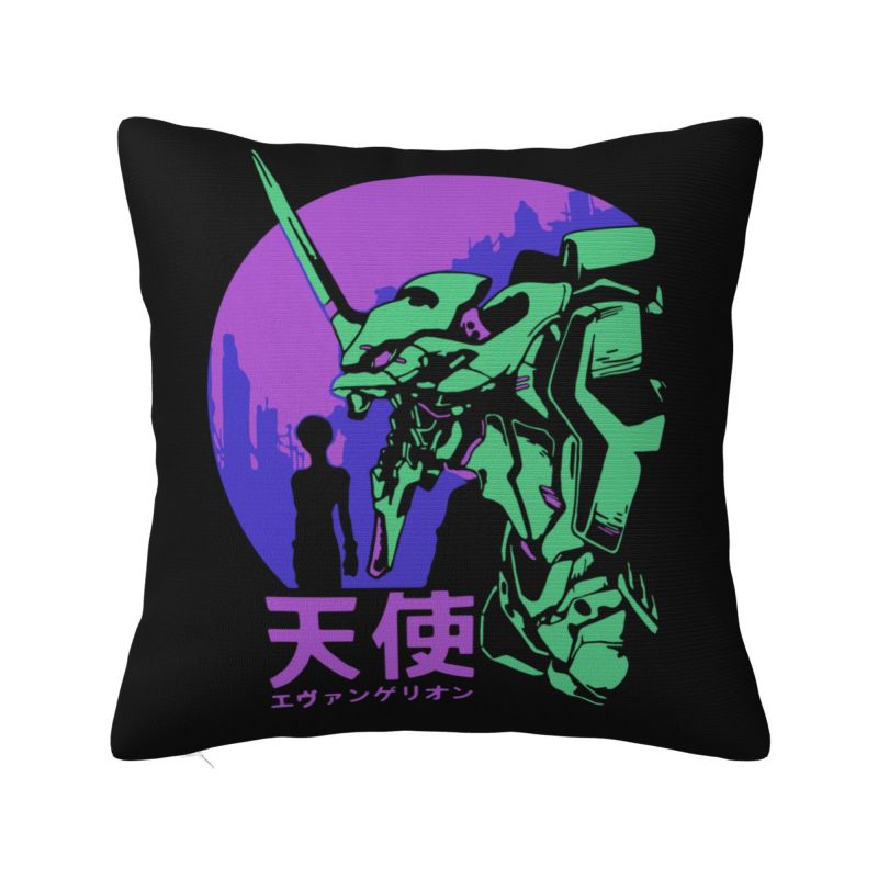Custom Luxury EVA Evangelions Anime Cushion Cover 45x45cm Soft Harajuku Manga Throw Pillow for Car Square Pillowcase