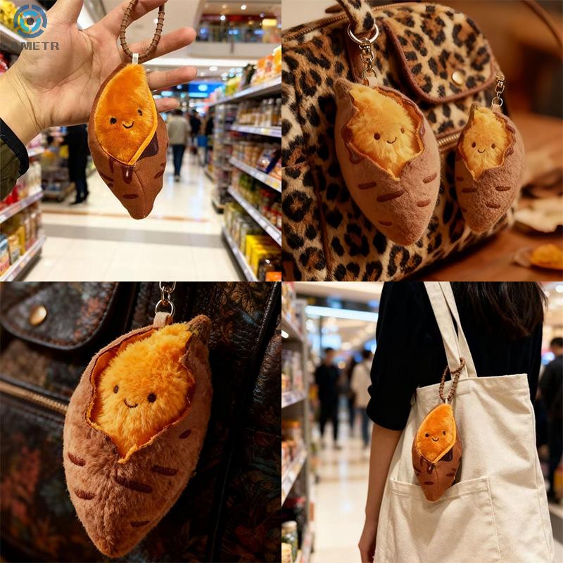 Roasted Sweet Potato Cartoon Soft Toy Keychain - A Wonderful Winter Accessory and New Year Present for Children