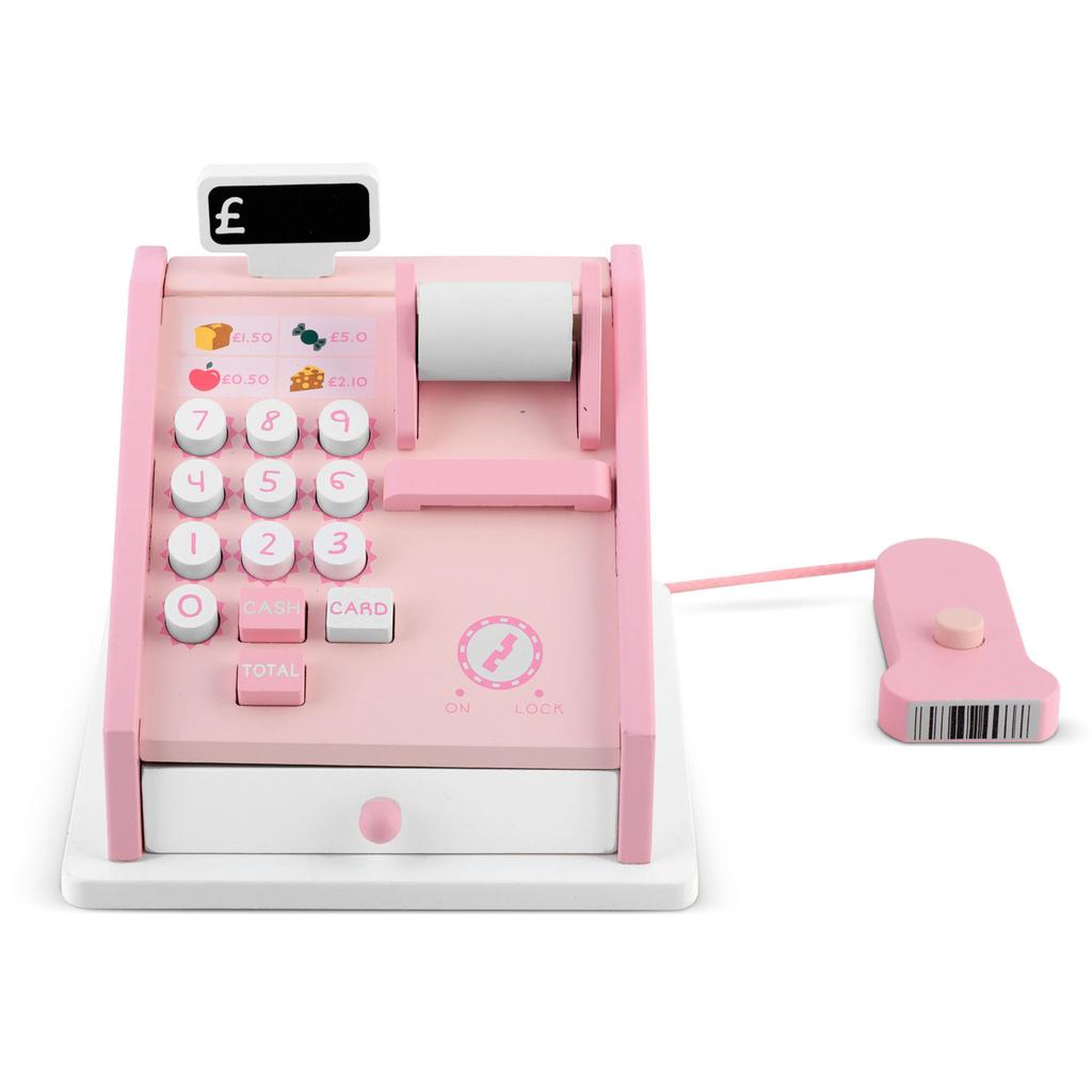 Wooden Cash Register Toy Ricokids