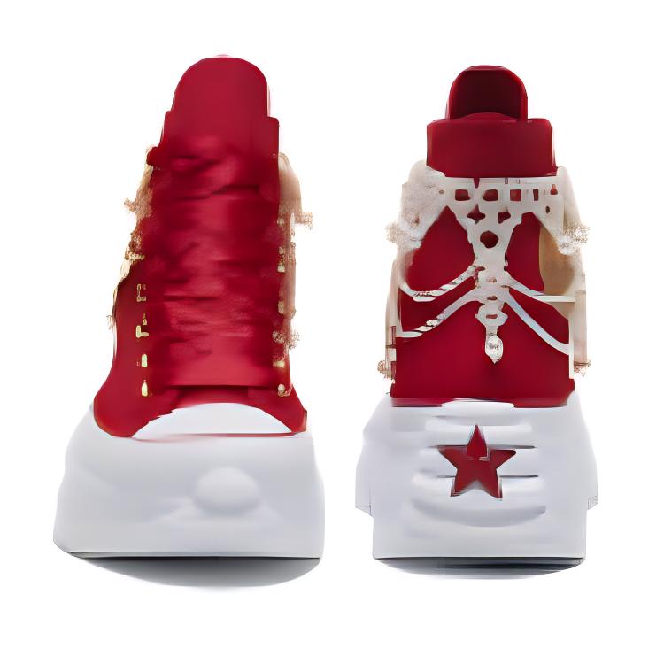Converse Run Star Hike Fashion Comfortable High-Top Canvas Shoes Unisex Sneakers Red A12770C