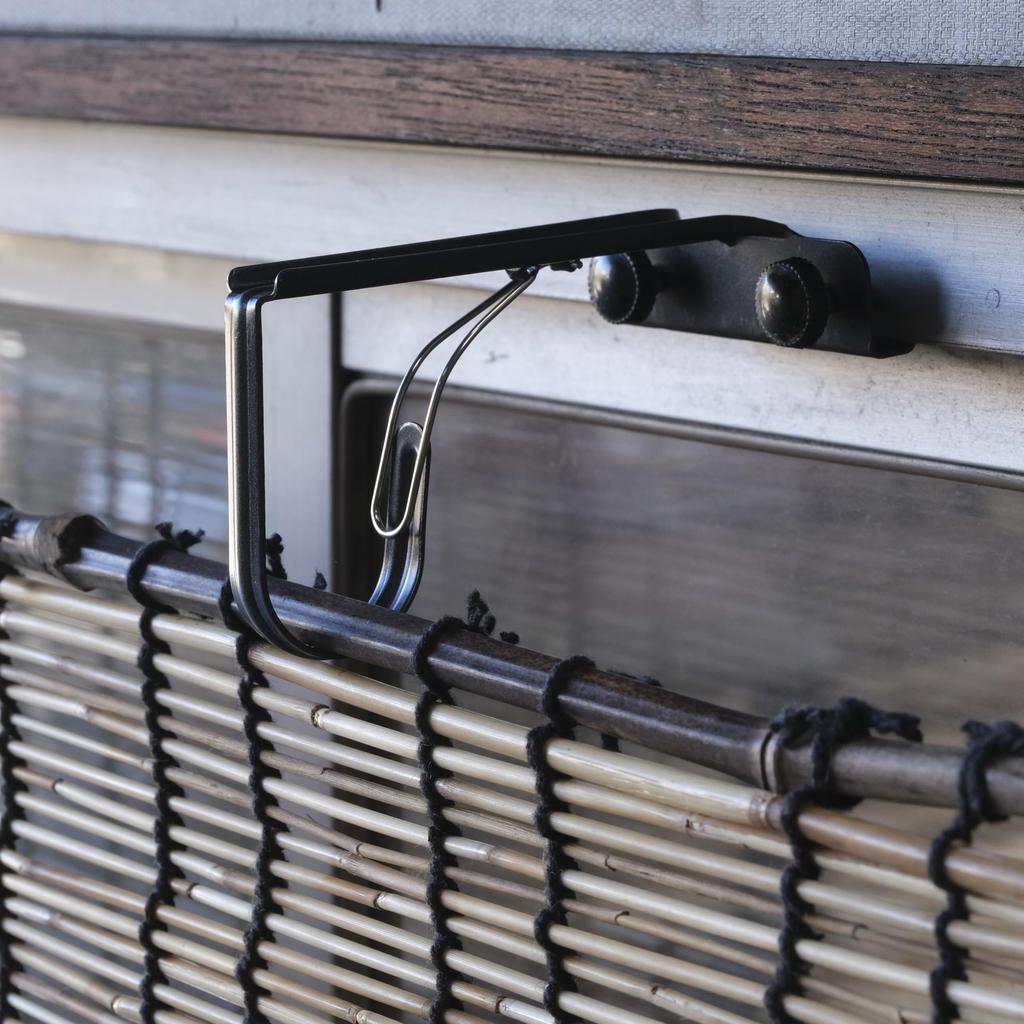 Specially Selected Natural Reed Blinds, Approx. 88 x 157 cm, Made with Natural Black Round Bamboo, by Mizukan Seirensho