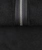 Easy No Easy Ribbed Knit Fur Zip-Up Hoodie - Black