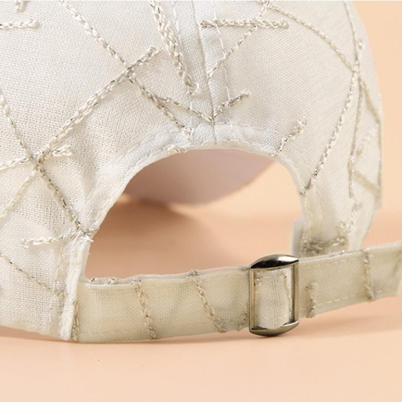Luxurious Adjustable Cotton Baseball Cap - Lightweight, Breathable, Simple Solid Color, Stripe Craftsmanship, Perfect for Daily