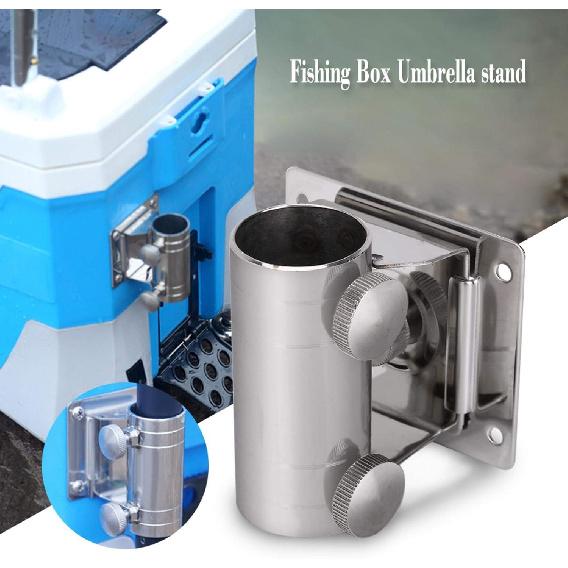 

Umbrella Base Stainless Steel Detachable Umbrella Holder High Strength Adjustable Stainless Steel Umbrella Holder Bracket Stand Base for Fishing Box
