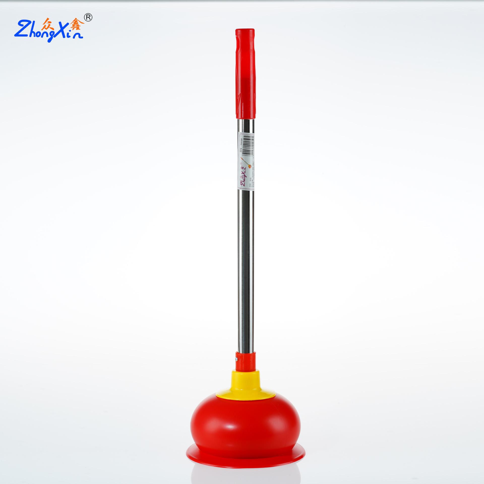 Zhongxin Household Rubber Toilet Plunger and Pipe Dredger красный