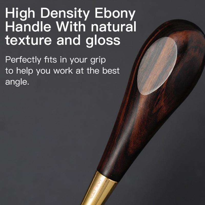 1Pc Leather Stitching Awl Diamond Shape Ebony Blackwood & Brass Craft Tool