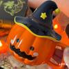 Unique Halloween Themed Ceramics Coffee Cup With Detachable Witch Hat Cover Pumpkin Shape Mug For Hot Beverages Gift