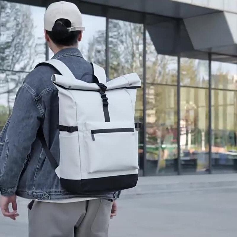 REWELL Herren Rucksack mit großem Fassungsvermögen, wasserdicht, Rollverschluss, für Reisen