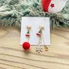 1 Pair of  Christmas Earrings  Wool Ball  Letter Snowflake  Pendant   Earrings