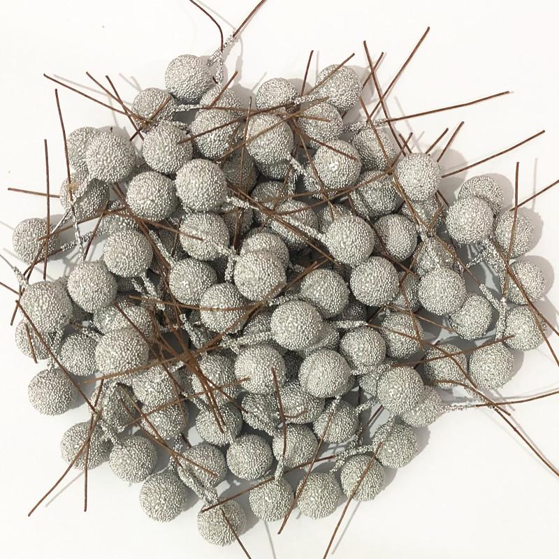 12mm Frosted Glass Bead Waxberry for Christmas Decor