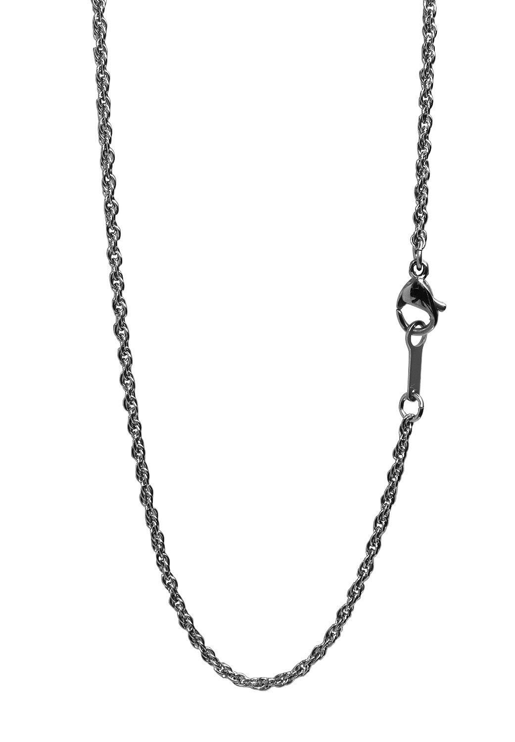 

Gin no Double Azuki Length Width Made in Titanium Necklace Necklace Chain Only [Shinjuku Kura] Chain, 40-60cm (40cm), approx. 1.7mm, Japan, Chain,