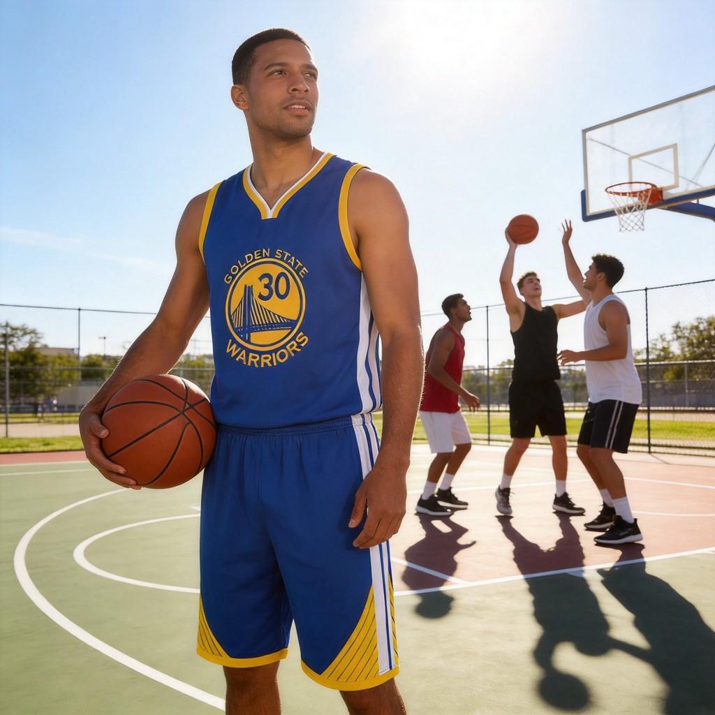 Maglia da Basket Stephen Curry in Poliestere con Tessuto Traspirante per Uomo Adulto