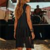 Fashionable Women's Shawl- Fringed Vest, Sleeveless Mid-length Vest.