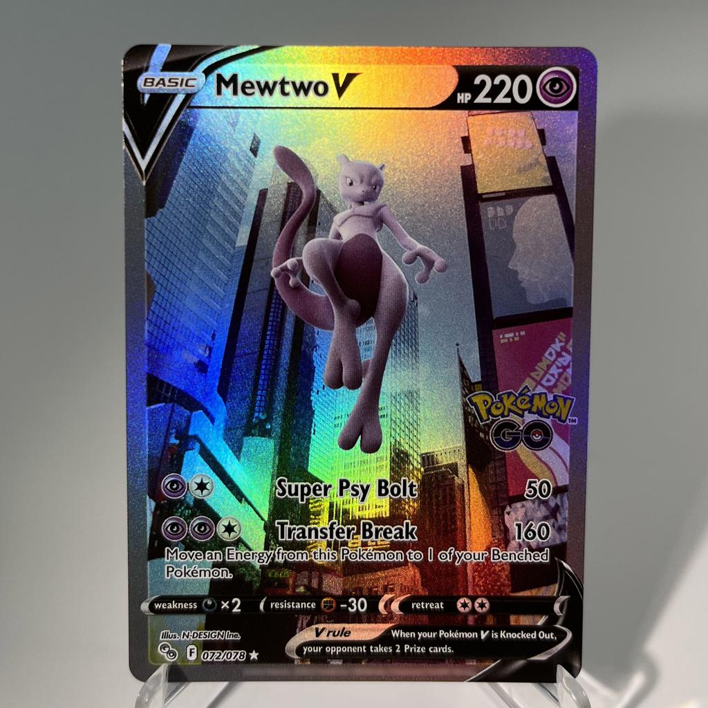 Pokmon Go Pkm Cards Ptcg6-E Gx Rainbow Mewtwo V Dragonite Vstar Rare Collection Battle Toys Gifts For Hobbies