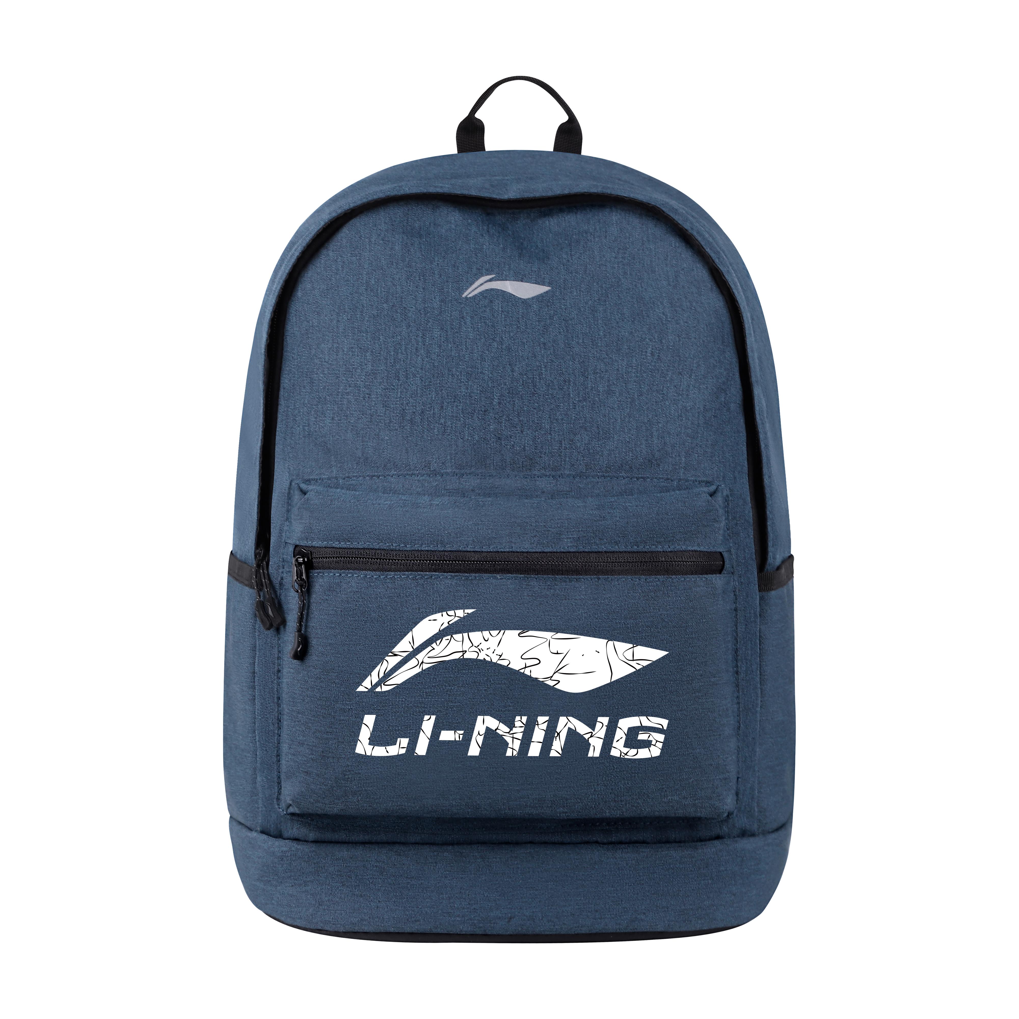 Li Ning Polyester Backpack Unisex Blue YBSU167-2A5