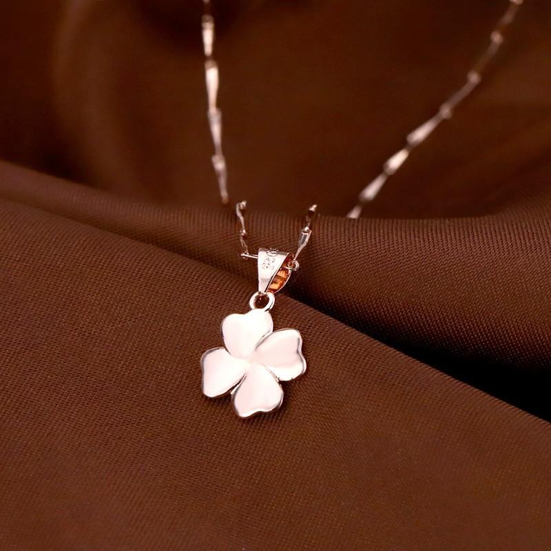 

Ожерелье Четырехлистный клевер для женщин с нишевой цепочкой для ключицы Fengsen Sweet Diamond в стиле легкая роскошь