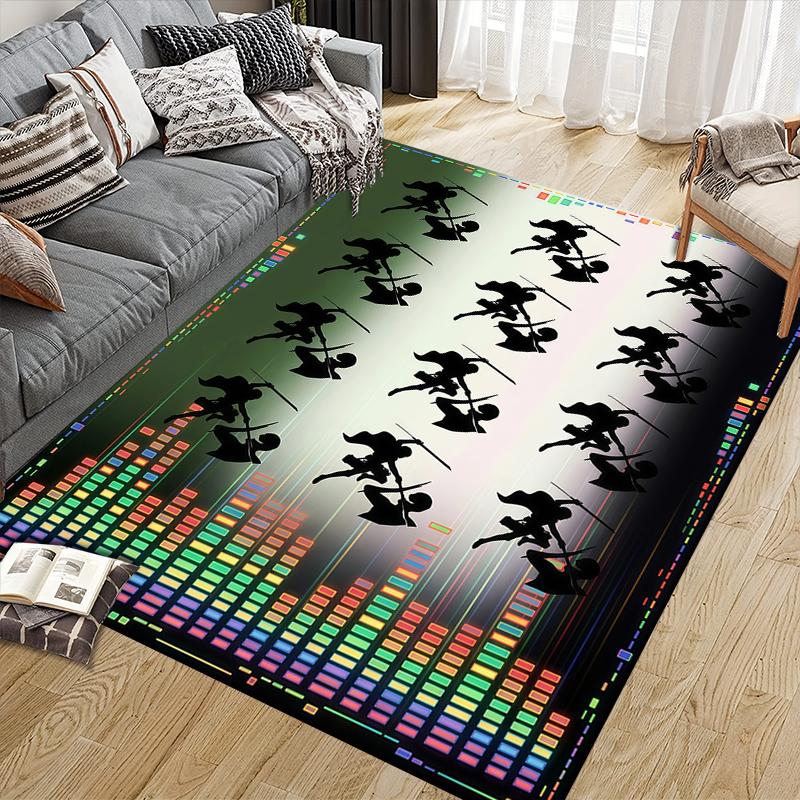 Levi Ackerman Home Sofa Decoration for Living Room & Bedroom, Non‑Slip Play Flannel Floor Mat for Game Room