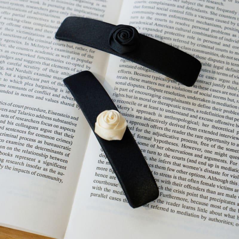 FANTASTIC PLANET Flat Satin Rose Hair Pin (8colors)