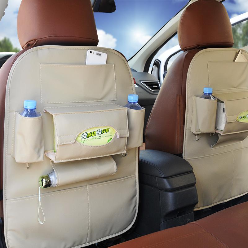 Waterproof Leather Car Seat Back Storage Pocket