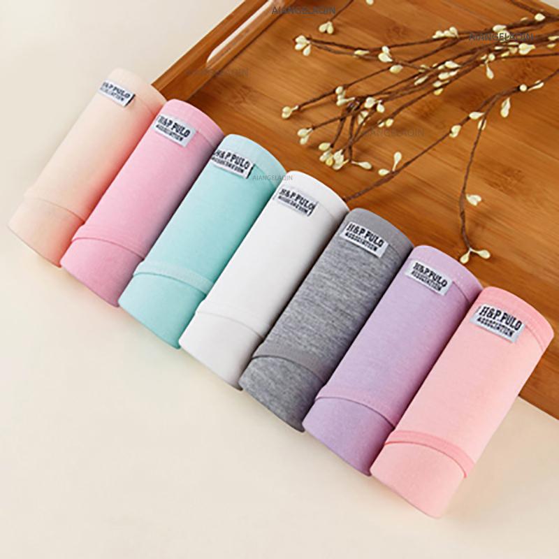 

7Pcs/Lot Women Panties Cotton Underwear Breathable Soft Sexy Lingerie Female Briefs Girls Cute Solid Color Underpants Plus Size L