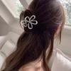 Metal Gold Silver Hollow Flower Hair Claw for Women Girls Hair Crab Clamps Ponytail Shark Clip Headdress Hair Style Accessories