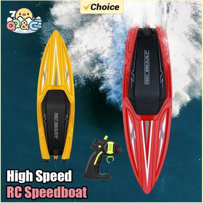 2.4G 100M RC Wireless Boat Ship Children Gift Idea Outdoor Playthings Electric Rechargeable Water High Speed Remote Control Panel Speedboat Kid Gifts