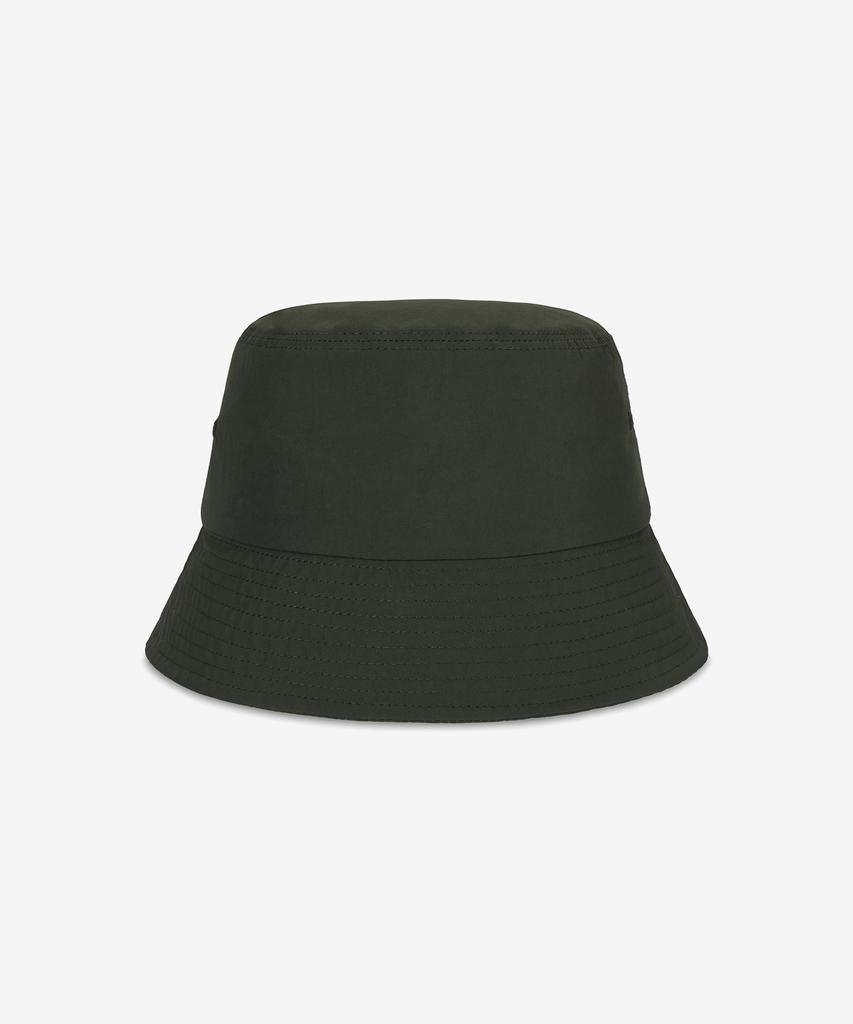 Bajal Va Curved Logo Nylon Bucket Hat Khaki