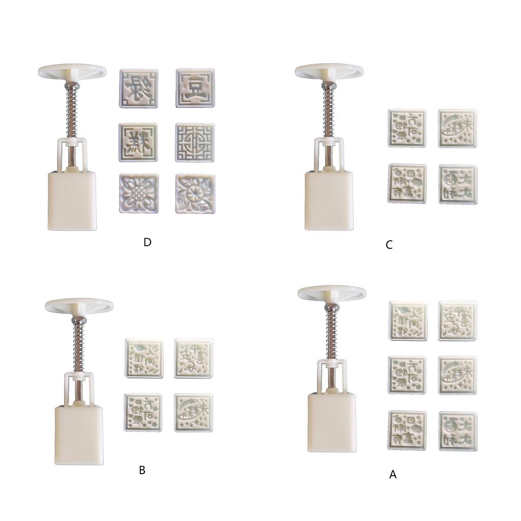 Square Moon Cake Press Molds Cookie Stamps Chinese MidAutumn Moon Cake Maker Decorating Tool for Making Cookie