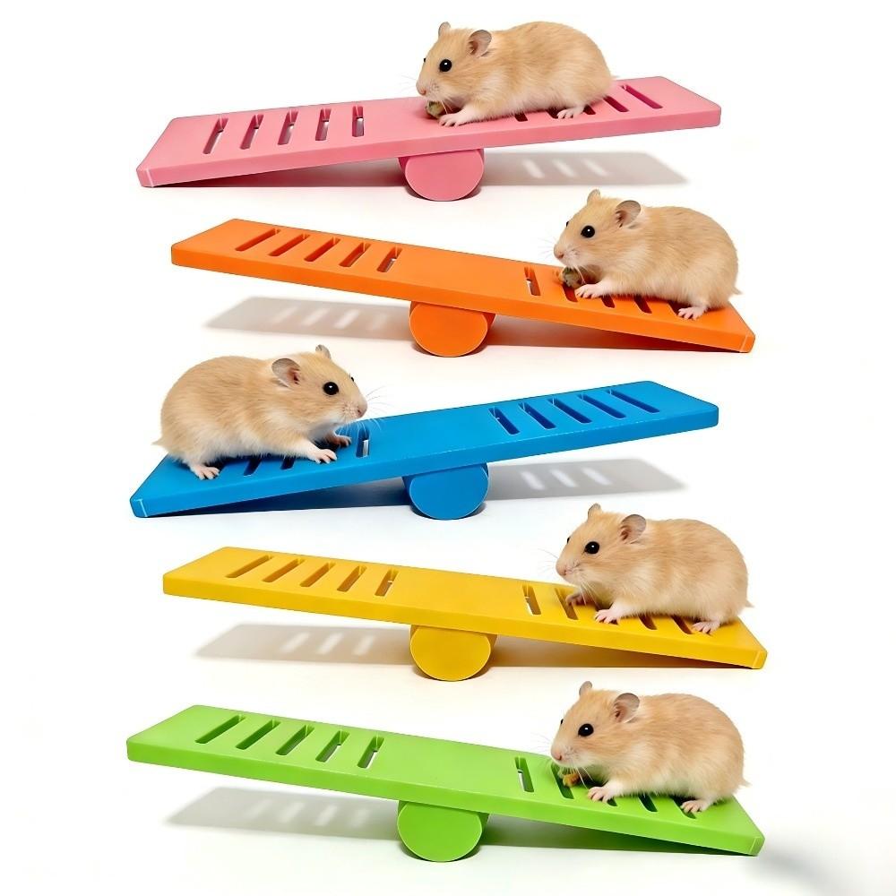 Pet Exercise Plastic Hamster Seesaw Puzzle Colorful Rodents Seesaw Creative Pet Cage Pet Sport Exercise