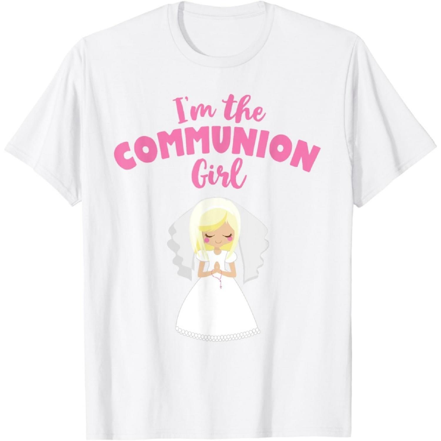 

First Communion Gift for blonde Girls 2022 T-Shirt XXXXXL білий