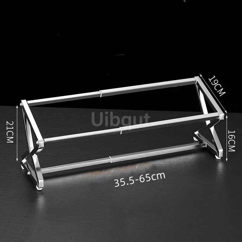 GN pan rack Retractable Seasoning Holder Bracket Stainless Steel Spice Rack Kitchen Seasoning Container Box Holder tray basin