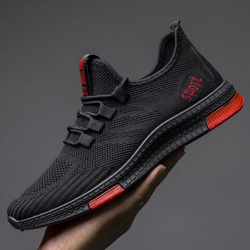 Scarpe Sportive da Uomo Primavera Autunno Taglia Grande Colore Unico Leggere Suola Morbida Piatte Sneakers Traspiranti