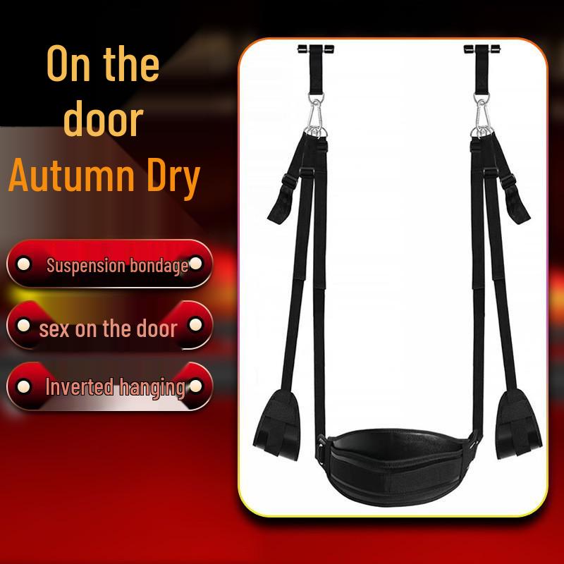 SM Door Swing Leg-Splitting Restraint Tie-Up Fetish Handcuffs - Adult Sex Training Aid