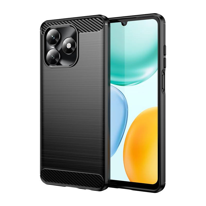 

Для чохла Honor X5c Plus Чохол Для Honor X5c Plus Протиударний М який Силіконовий Чохол-накладка з Вуглецевого Волокна для Телефону Для Чохла Honor X5c Plus Honor X5c Plus чорний