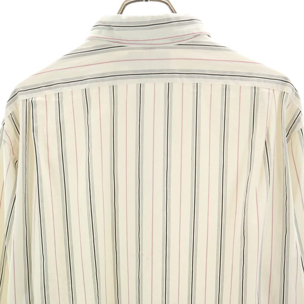 Polo by Ralph Lauren Striped Pattern Long sleeve Cotton shirt XL white Men's Used