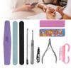 10-teiliges professionelles Nail-Art-Maniküre-Pediküre-Werkzeug-Set, Nagelschleifschwammfeilen, Pufferpolitur