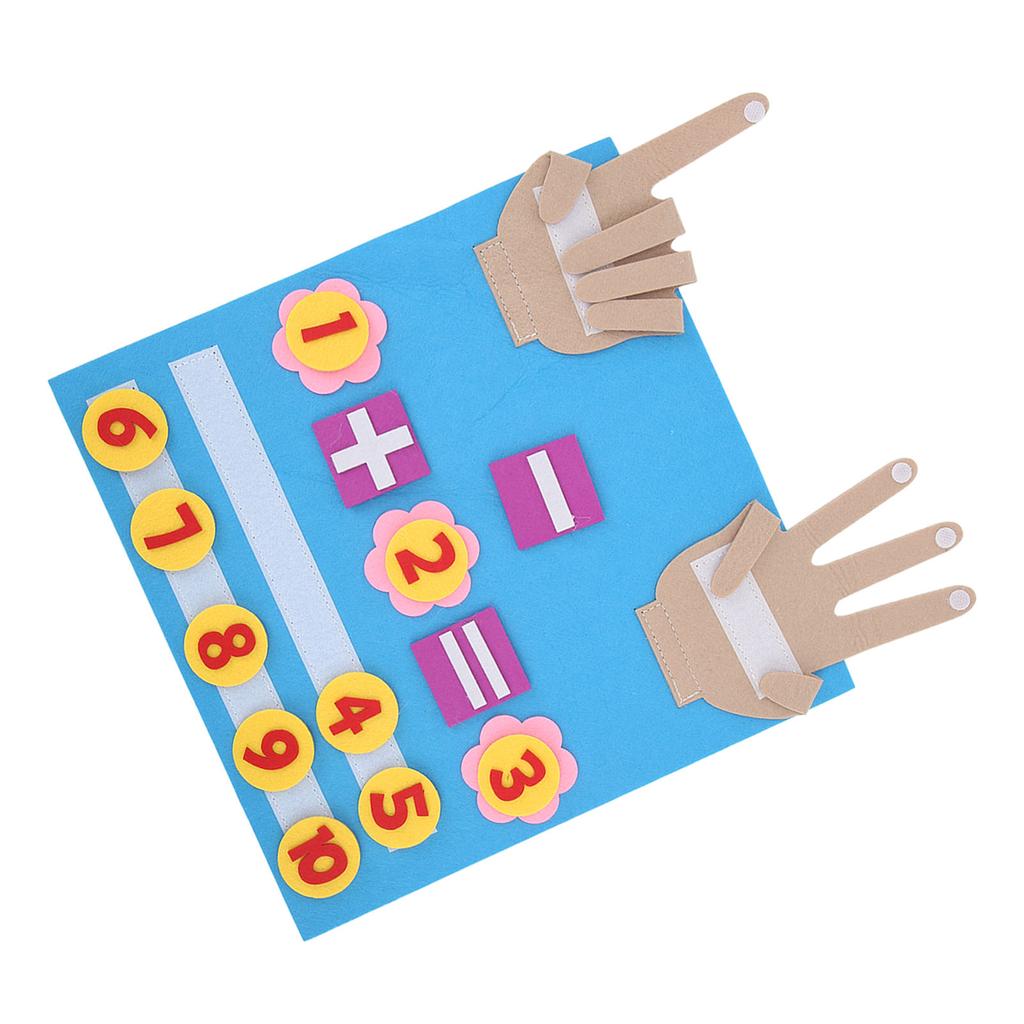 Toddler Busy Board Autism Training Addition and Substraction Bright Colors Felt Busy Book for Kids