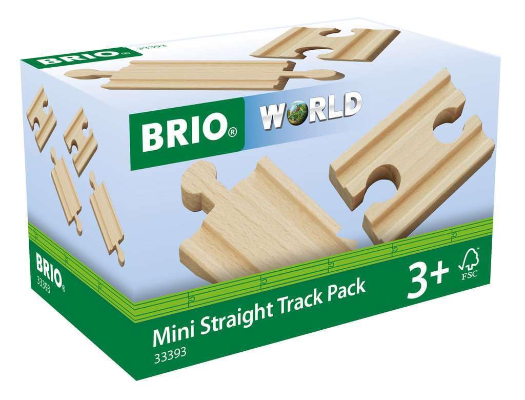 BRIO WORLD Straight Track 54mm Train Toy with 33393 (Uneven) [Wooden Tracks]