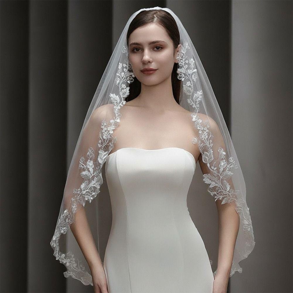 One Layer Bridal Veil Soft Tulle Bridal Headpiece Vintage Wedding Veil  Brides