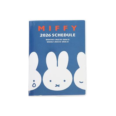 SQUARE Miffy Planner 2026 B6 Weekly Block Blue December 14BD-7B (Starts 2025)