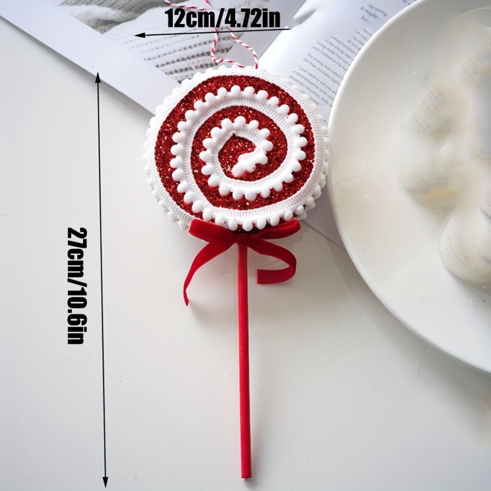 YAFEX Rot-Weißer Riesiger Glitzernder Lutscher Weihnachtsbaum Hängedekoration 2025 Heißer Verkauf Marke. Neu und hochwertig