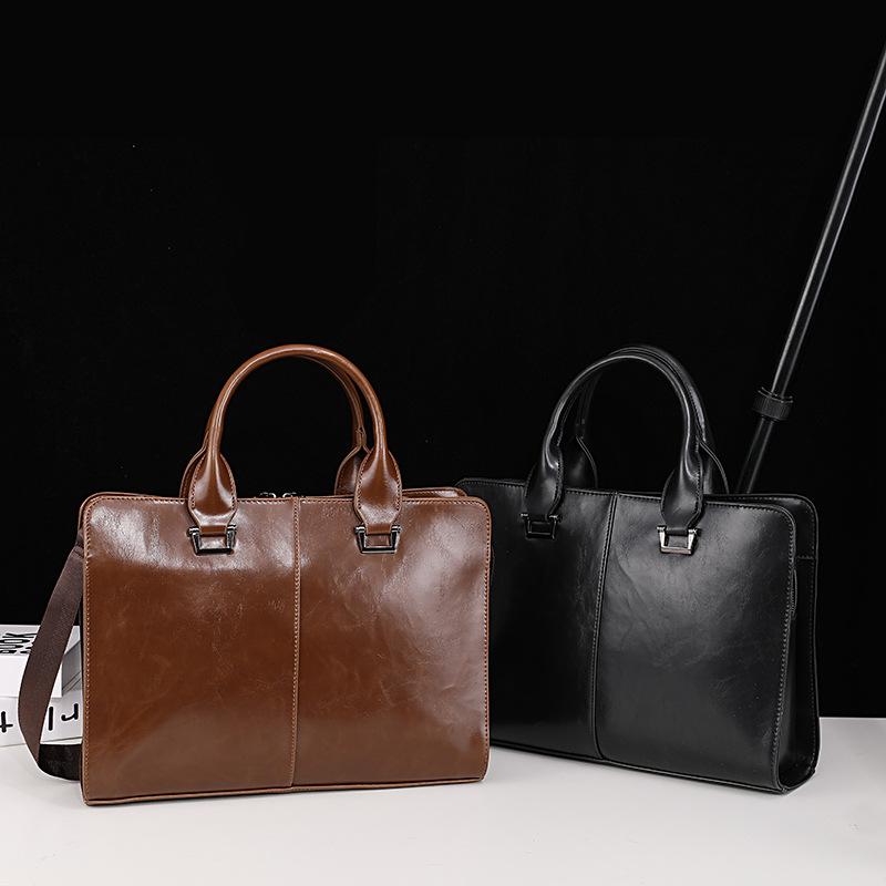 Nova bolsa masculina horizontal coreana bolsa masculina bolsa de ombro mensageiro negócios computador maleta retro bolsa da moda
