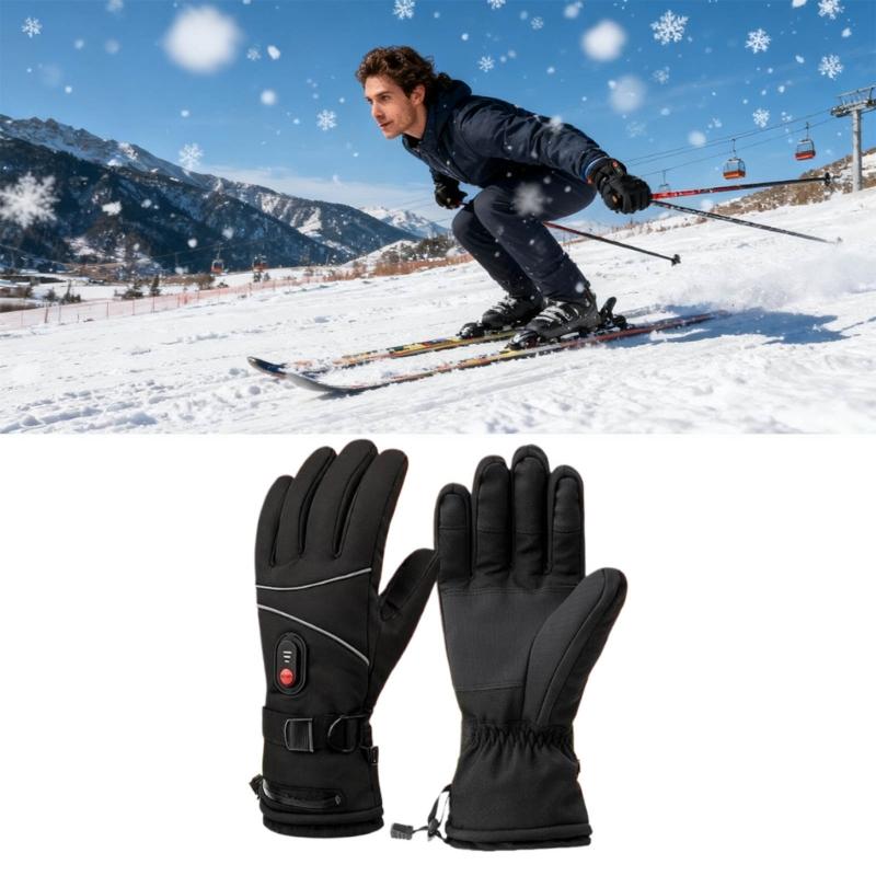 Winter Heated Gloves Waterproof Cold Weather Outdoor Sports USB Powered