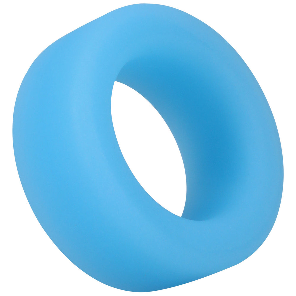 Cockring phosphorescent The Big O 32 mm Bleu - RockSolid by Doc Johnson - Cockrings Flexibles